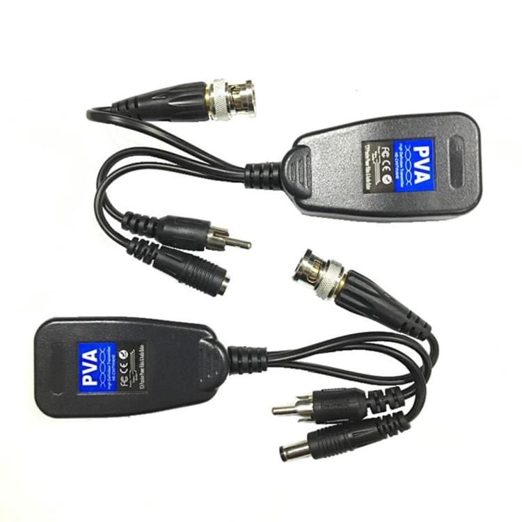 2 PCS Anpwoo 205PVA 3 in 1 Power + Video + Audio Balun HD-CVI/AHD/CVI Passive Twisted Transceiver