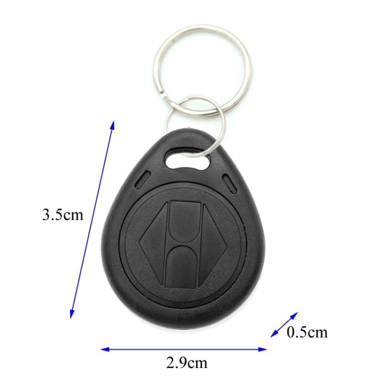10 PCS 125KHz TK/EM4100 Proximity ID Card Chip Keychain Key Ring(Orange)