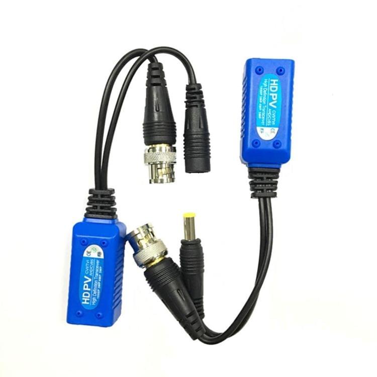 2 PCS Anpwoo 500PV Spliceable 2 in 1 Power + Video Balun HD-CVI/AHD/TVI Passive Twisted Transceiver
