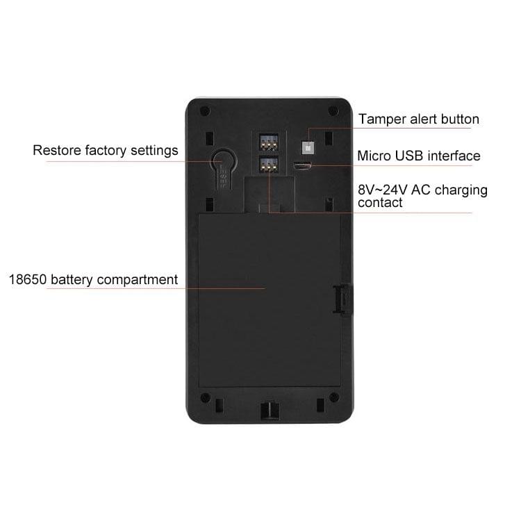 VESAFE Home VS-M3 HD 720P Security Camera Smart WiFi Video Doorbell Intercom, Support TF Card & Night Vision & PIR Detection APP for IOS and Android(with Ding Dong/Chime) (Grey)