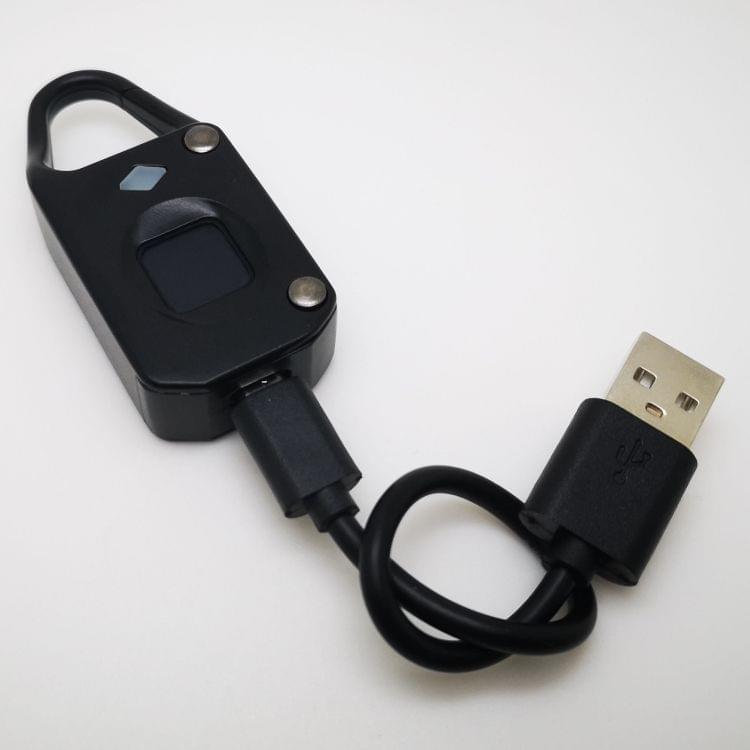 USB Charging Anti-theft Electronic Smart Fingerprint Lock, Support up to 10 Fingerprints Memory(Black)
