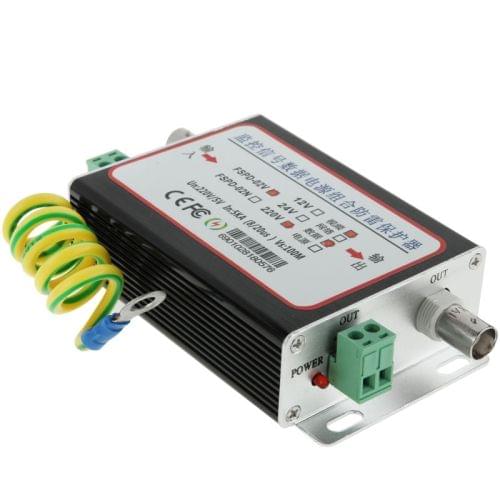 FSPD-02 2 in 1 CCTV Video Monitor Surge Lightning Arrester(Black)