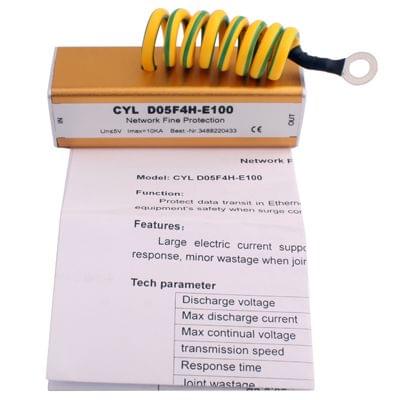 Network Lightning Arrester Surge Protection Device (CYL D05F4H-E100)