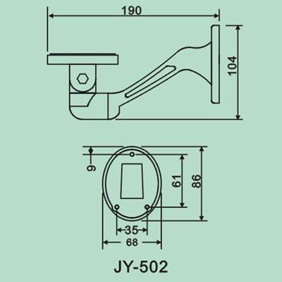 CCD CCTV Camera ABS Material Mounting Bracket, Load-bearing: 3.5kg (JY-502)(White)