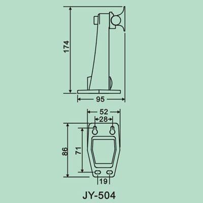 CCD CCTV Camera Aluminum Material Mounting Bracket, Load-bearing: 4.0kg (JY-504)