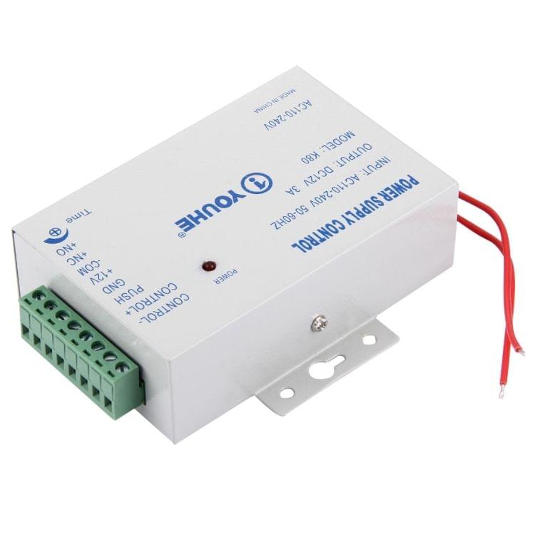 Door Entry Control Power Supply For Electric Locks 0-30 Seconds (YH-K81)(Silver)