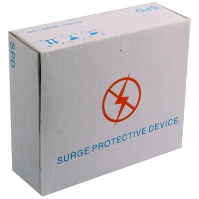 220V 2 in 1 Power Video Signal Security Surge Lightning Arrester (Golden)