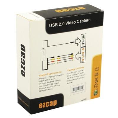 USB 2.0 Video Capture, Support MPEG 2 Recording Format, TV System: PAL / NTSC(Black)
