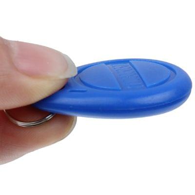 Water Resistant RFID Proximity ID Card Token Keyfobs Keychain for Access Control(Blue)