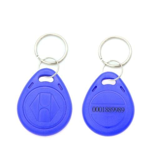 10 PCS 125KHz TK/EM4100 Proximity ID Card Chip Keychain Key Ring(Blue)
