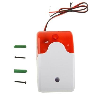Mini Wired Red Strobe Siren for Burglar Security Alarm