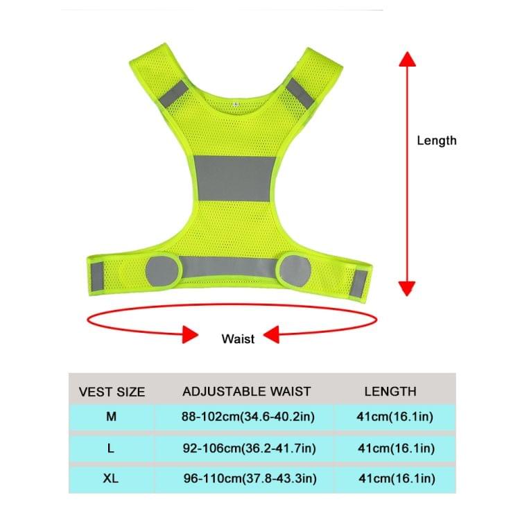 High Visibility Reflective Vest Unisex Outdoor Safety Vests Cycling Vest Men Working Night Running Sports Outdoor Clothes, Size:L(Waist 36.2-41.7in)(Orange)