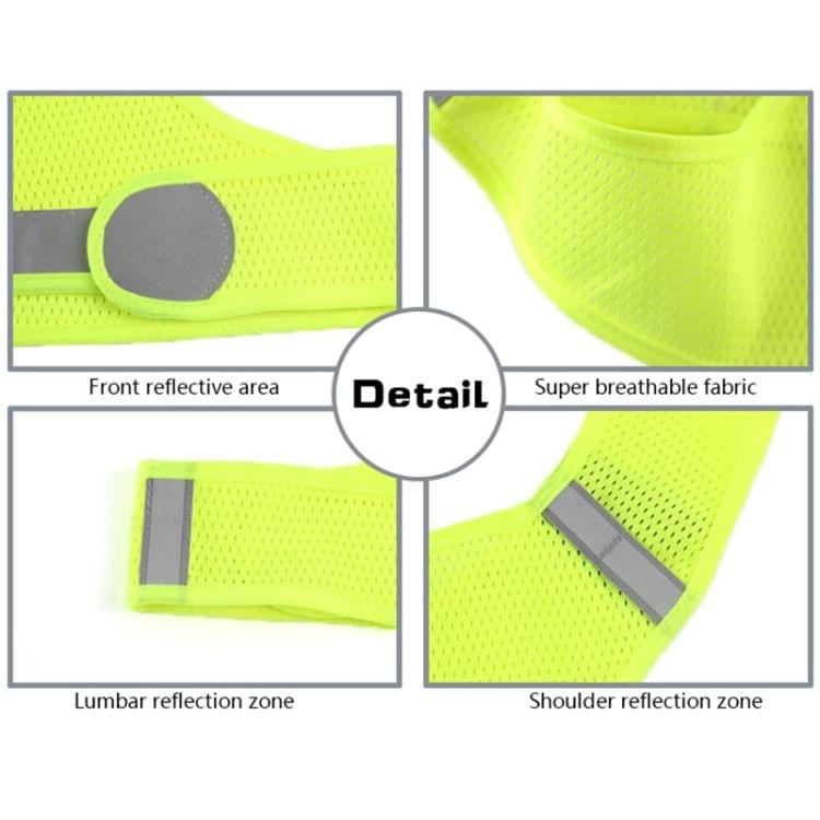 High Visibility Reflective Vest Unisex Outdoor Safety Vests Cycling Vest Men Working Night Running Sports Outdoor Clothes, Size:L(Waist 36.2-41.7in)(Orange)