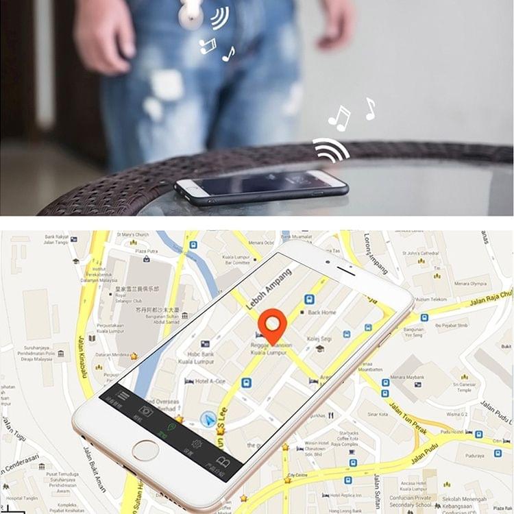 R2 Smart Wireless Bluetooth V4.0 Tracker Finder Key Buckle Anti- lost Alarm Locator Tracker(Black)