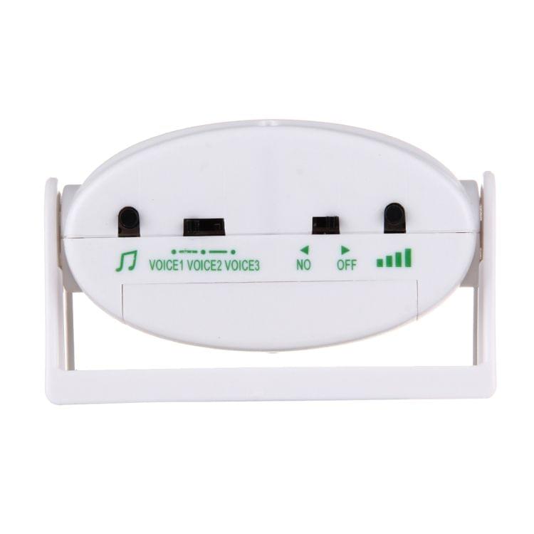 5301 Wireless Infrared Motion Sensor Welcome Alarm Intelligent Greeting Warning Doorbell, IR Distance: 10m(White)