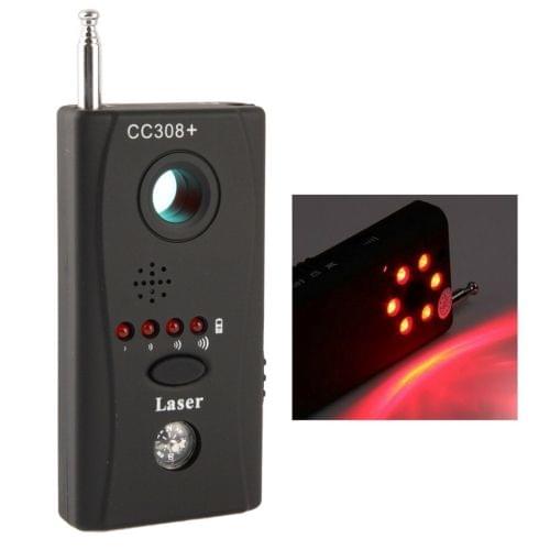 CC308+ Multi-Detector Full-Range All-Round Detector For Hidden Mini Camera / IP Lens/ GMS / RF Signal Detector Finder(Black)