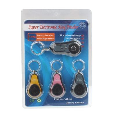 3 in 1 Wireless RF Super Electronic Finder Anti-lost Alarm Key Chain (Gray+Yellow+Pink)(Black)