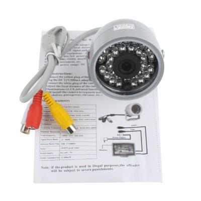 1/3 CMOS Color 380TVL 30 LED Mini Waterproof Camera(Silver)
