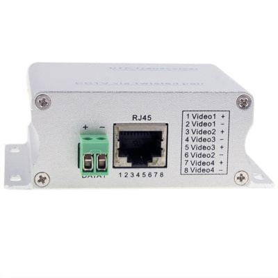 4 BNC Channel to RJ45 CCTV UTP Passive Video Transceiver