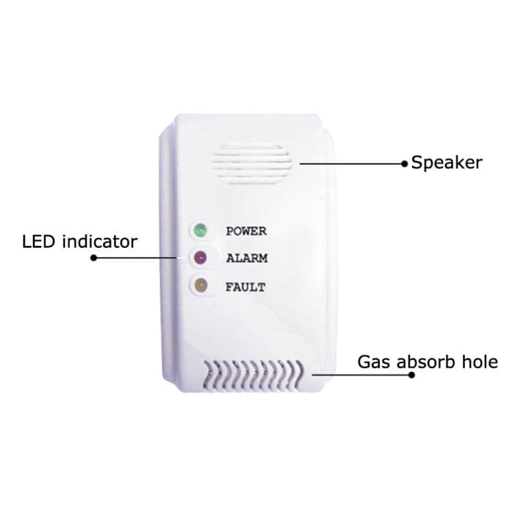 Home Security Combustible Gas Leak Alert Detector Voice Alarm Sensor, EU Plug