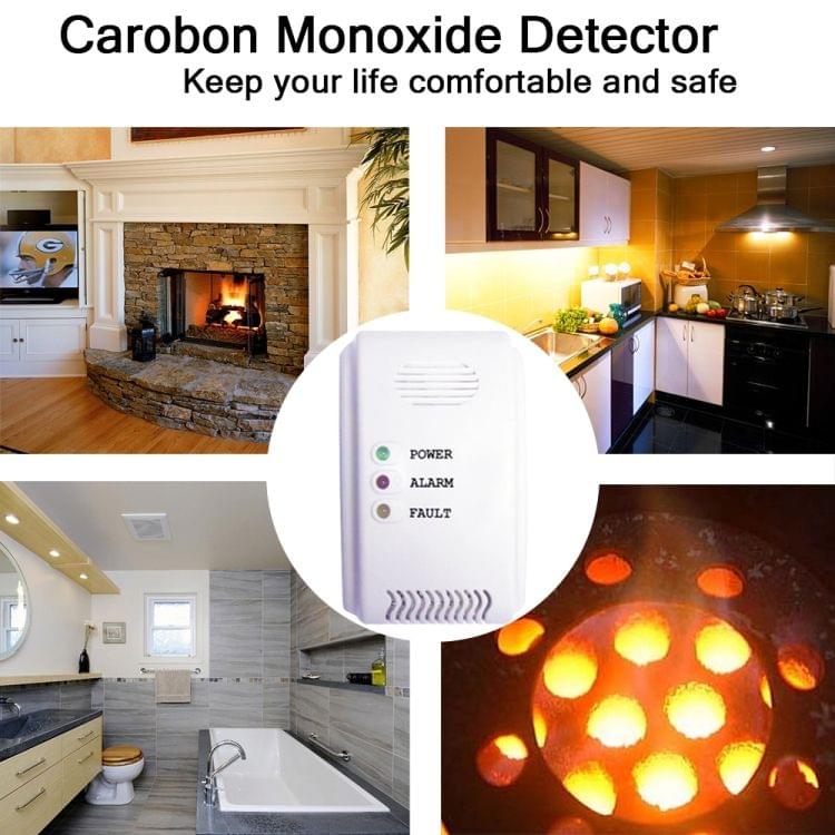 Home Security Combustible Gas Leak Alert Detector Voice Alarm Sensor, EU Plug