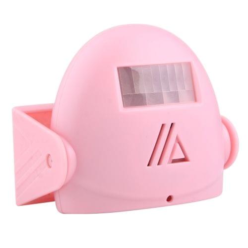 5301 Wireless Infrared Motion Sensor Welcome Alarm Intelligent Greeting Warning Doorbell, IR Distance: 10m (Pink)