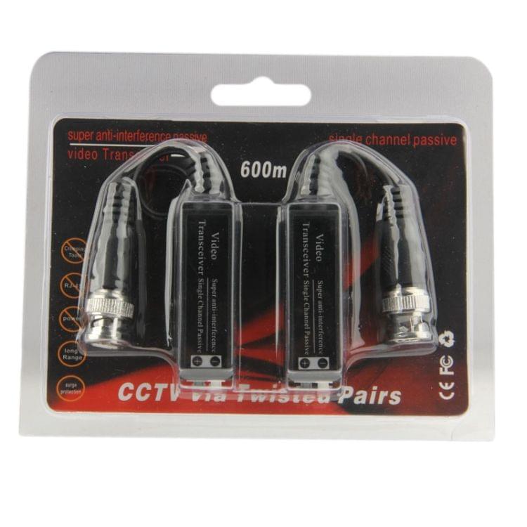 2 PCS 301AB Super Anti-interference Passive Video Transceiver Cable Adapter Connector