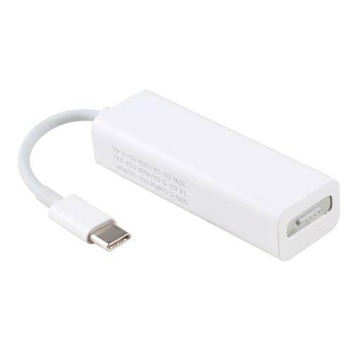 AnyWatt 5 Pin MagSafe 2 Magnetic T-Tip Female to USB-C / Type-C Male Charge Adapter Converter for MacBook Pro(White)