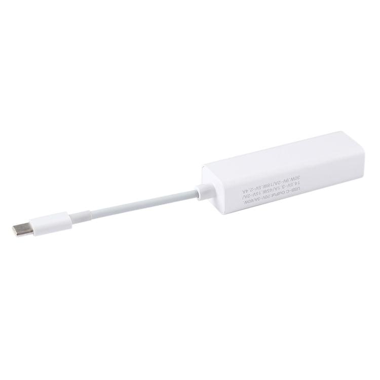AnyWatt 5 Pin MagSafe 2 Magnetic T-Tip Female to USB-C / Type-C Male Charge Adapter Converter for MacBook Pro(White)