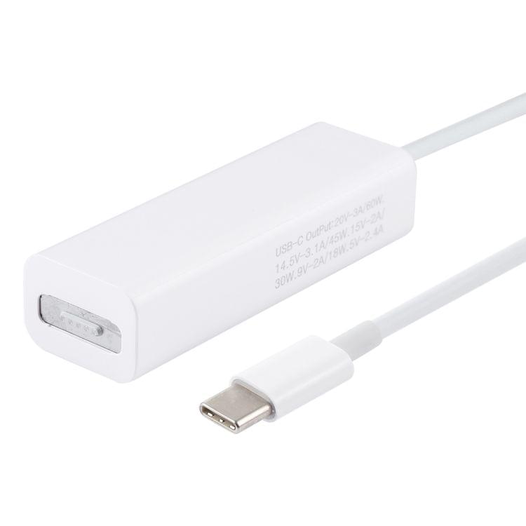 AnyWatt 5 Pin MagSafe 2 Magnetic T-Tip Female to USB-C / Type-C Male Charge Adapter Converter for MacBook Pro(White)