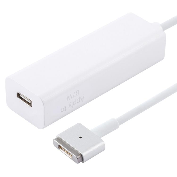 AnyWatt 85W USB-C / Type-C Female to 5 Pin MagSafe 2 Male T Head Series Charge Adapter Converter for MacBook Pro (White)