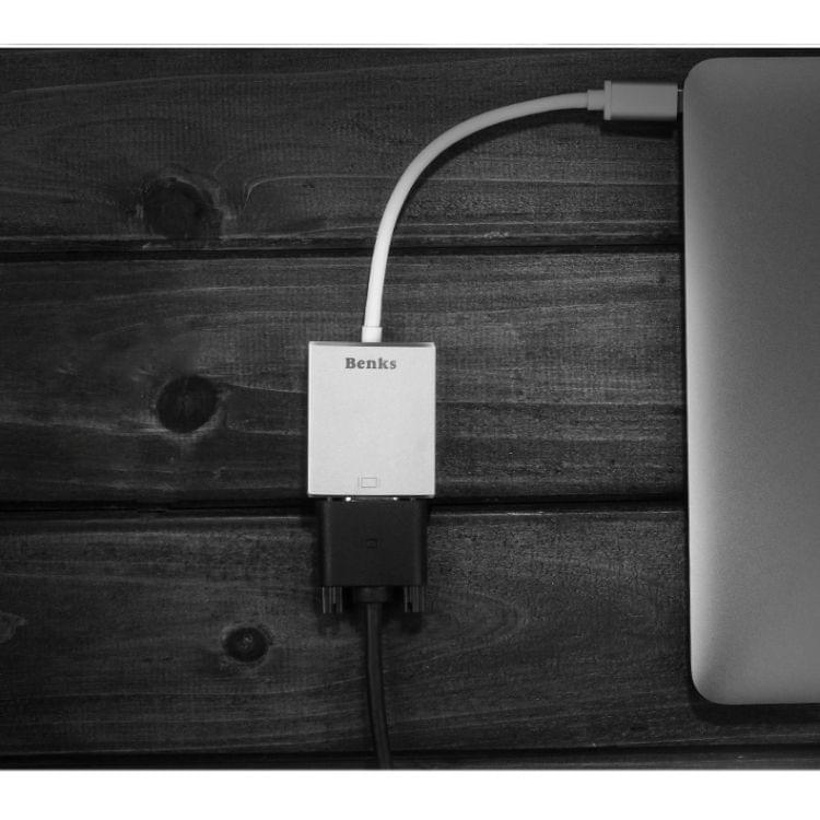 Benks USB-C / Type-C 3.0 to VGA Adapter(Silver)