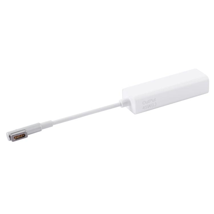AnyWatt 45W USB-C / Type-C Female to 5 Pin MagSafe 1 Male L Head Series Charge Adapter Converter for MacBook (White)