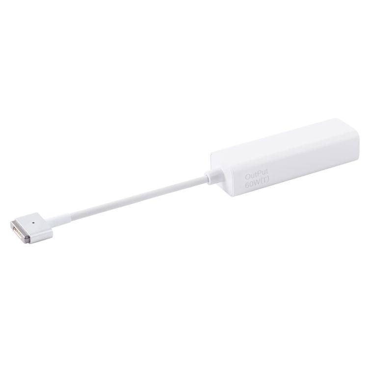 AnyWatt 60W USB-C / Type-C Female to 5 Pin MagSafe 2 Male T Head Series Charge Adapter Converter for MacBook Pro (White)
