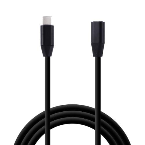 USB-C / Type-C Male to USB-C Female Aluminum Alloy Extender Extension Cable, Length: 1m(Black)