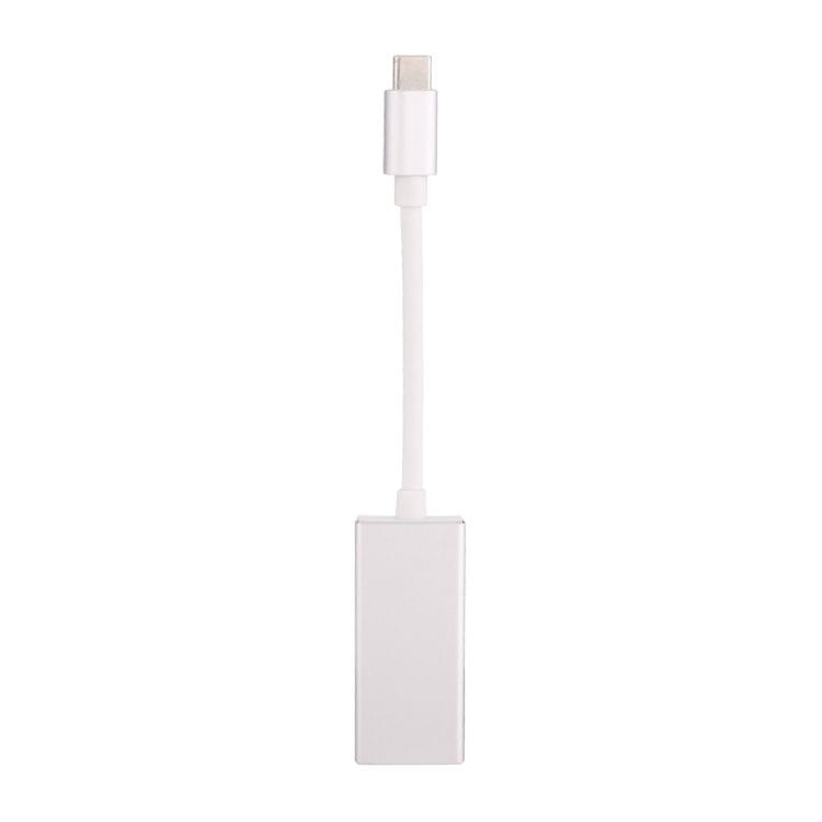 15cm 4Kx2K 60Hz USB-C / Type-C 3.1 Male to Mini DisplayPort Female Adapter Cable for MacBook 12 inch, Chromebook Pixel 2015 Tablet PC(Silver)