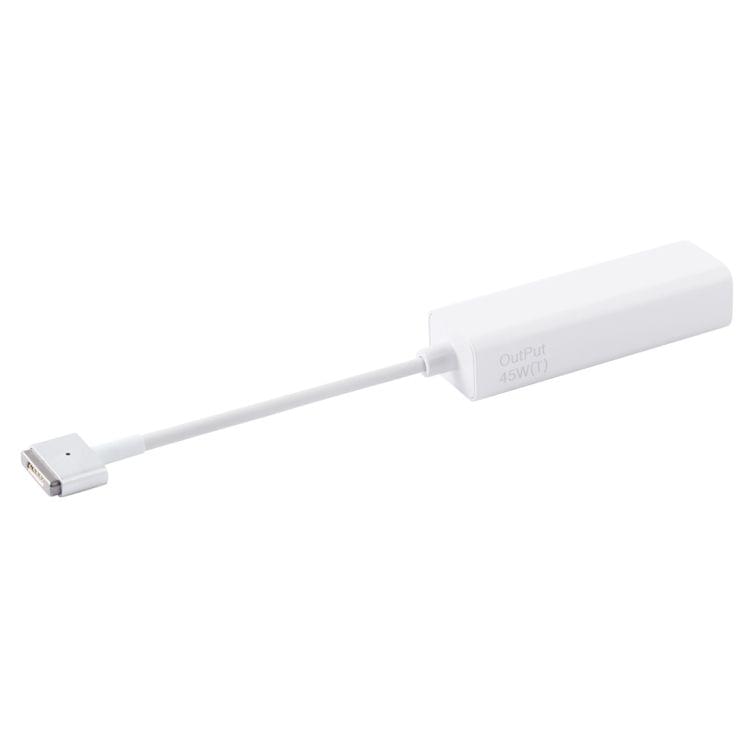 AnyWatt 45W USB-C / Type-C Female to 5 Pin MagSafe 2 Male T Head Series Charge Adapter Converter for MacBook Pro(White)