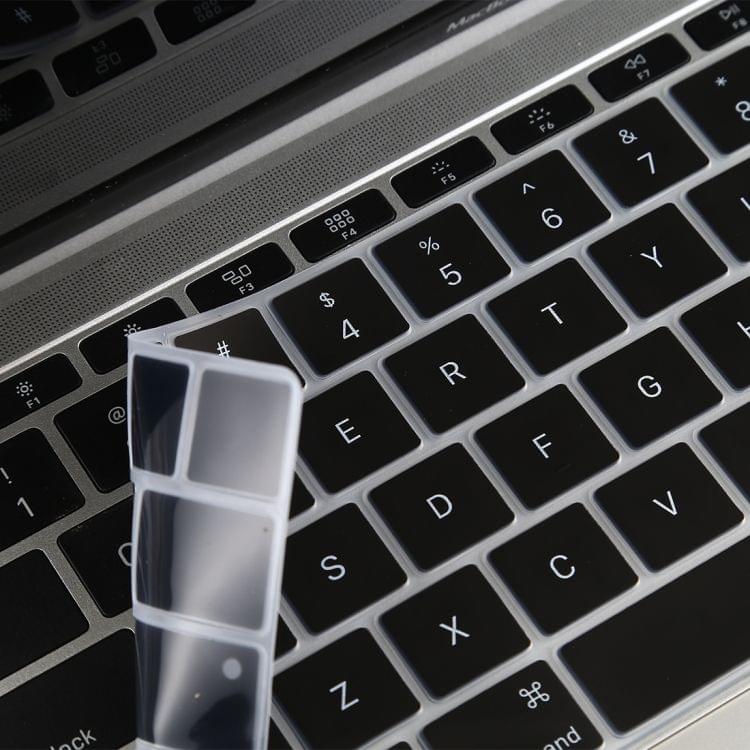 Keyboard Protector Silica Gel Film for MacBook Pro 13 / 15 with Touch Bar (A1706 / A1989 / A1707 / A1990)(Black)