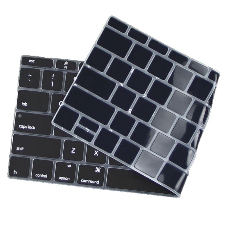 Soft 12 inch Silicone Keyboard Protective Cover Skin for new MacBook, American Version(Black)
