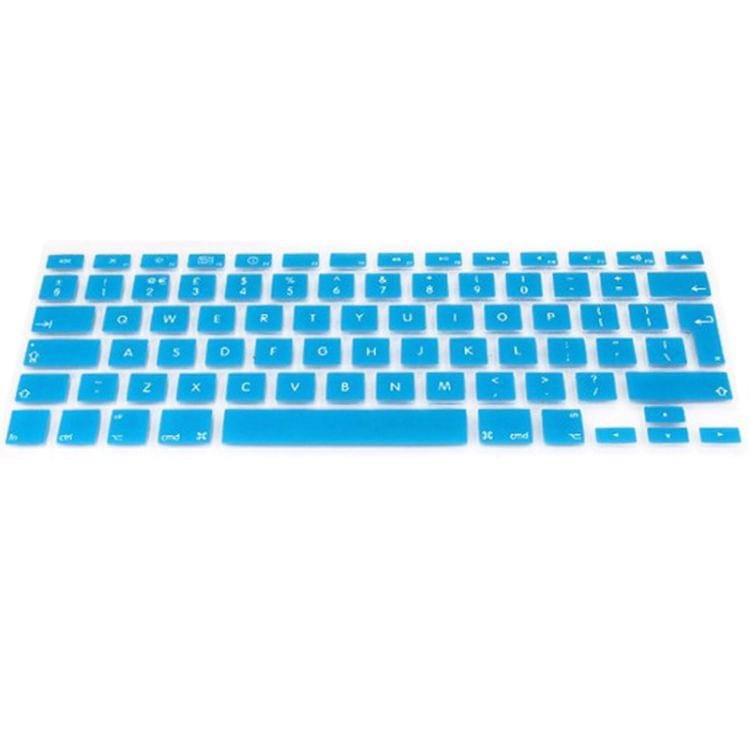 10 PCS Silicone Soft European-style English Keyboard Protector Cover Skin for MacBook Pro 13.3 inch / 15.4 inch / 17.3 inch(Baby Blue)
