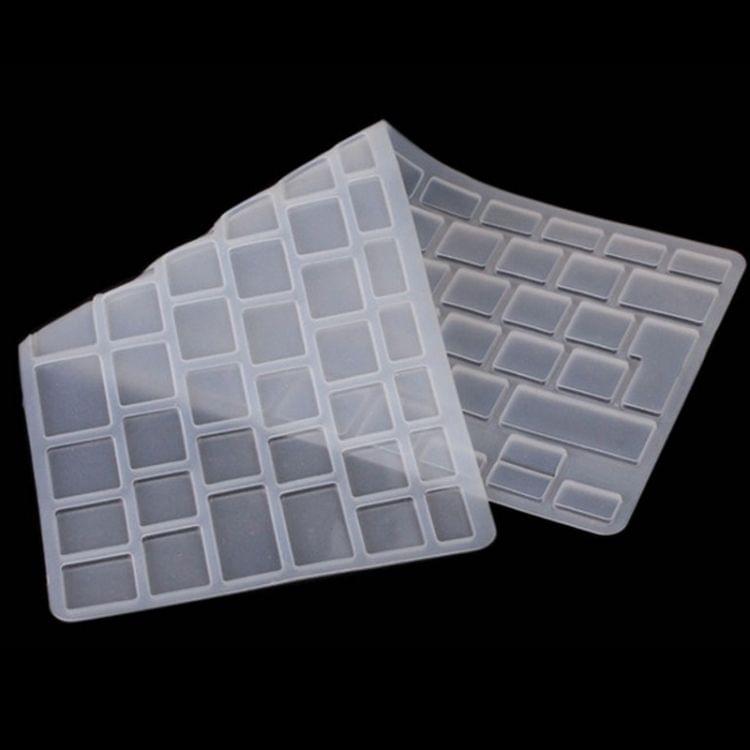 10 PCS Silicone Soft European-style English Keyboard Protector Cover Skin for MacBook Pro 13.3 inch / 15.4 inch / 17.3 inch(White)