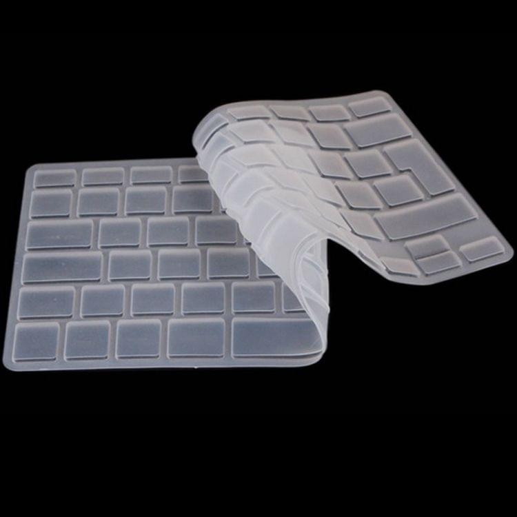 10 PCS Silicone Soft European-style English Keyboard Protector Cover Skin for MacBook Pro 13.3 inch / 15.4 inch / 17.3 inch(White)