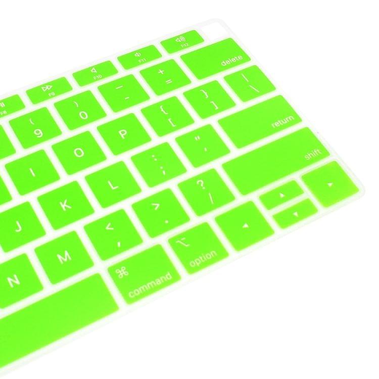 ENKAY Hat-prince US Version of The Notebook Ultra-thin Silicone Color Keyboard Protective Cover for MacBook Air 13.3 inch A1932 (2018) (Green)