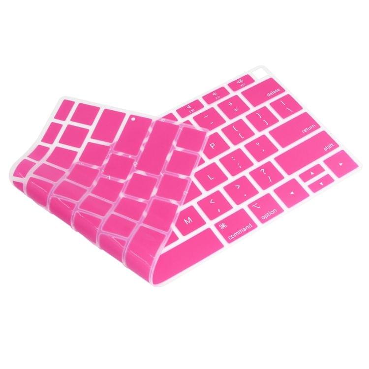 ENKAY Hat-prince US Version of The Notebook Ultra-thin Silicone Color Keyboard Protective Cover for MacBook Air 13.3 inch A1932 (2018) (Pink)