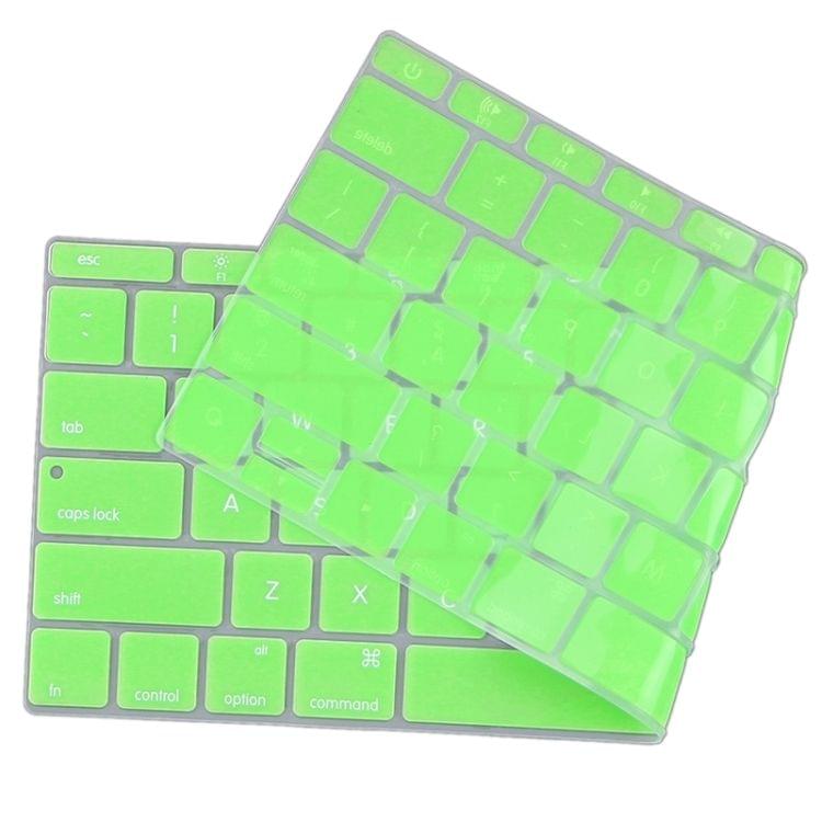 Soft 12 inch Silicone Keyboard Protective Cover Skin for new MacBook, American Version(Green)