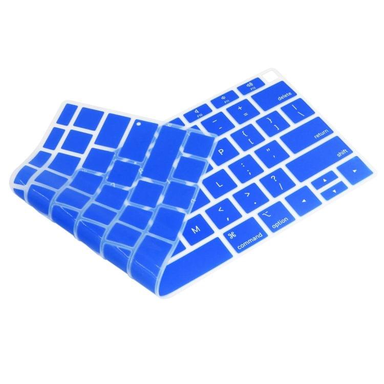 ENKAY Hat-prince US Version of The Notebook Ultra-thin Silicone Color Keyboard Protective Cover for MacBook Air 13.3 inch A1932 (2018) (Dark Blue)