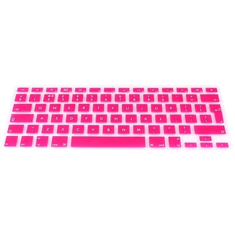 10 PCS Silicone Soft European-style English Keyboard Protector Cover Skin for MacBook Pro 13.3 inch / 15.4 inch / 17.3 inch(Magenta)