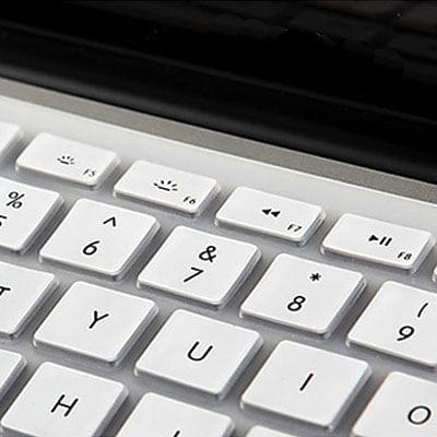 ENKAY for MacBook Air 11.6 inch (US Version) Colorful Soft Silicon Keyboard Protector Cover Skin(White)