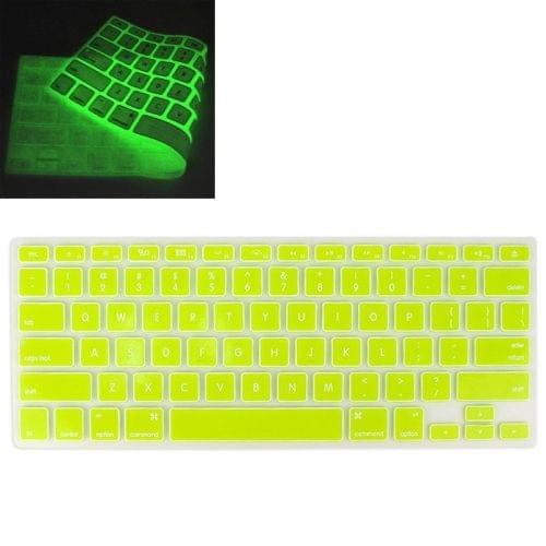 Universal Night Light Silicon Soft Keyboard Protector Cover Skin Protective Film for MacBook 13.3 inch & 15.4 inch(Green)