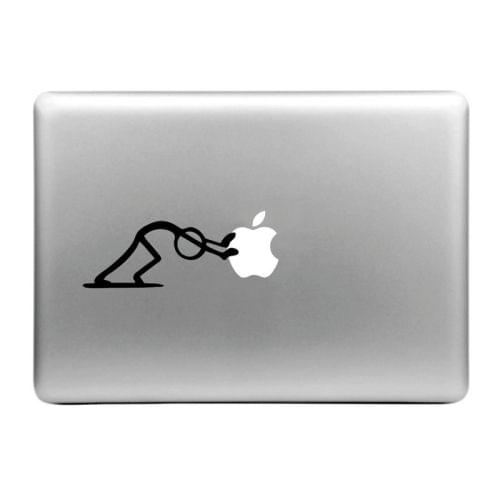 Hat-Prince Double Hands Push the Apple Pattern Removable Decorative Skin Sticker for MacBook Air / Pro / Pro with Retina Display, Size: S